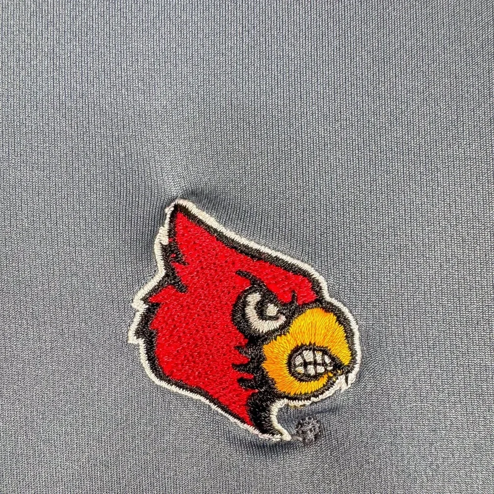 Louisville Cardinals Polo Shirt Mens Medium Blue NCAA Golf Adidas Performance‎